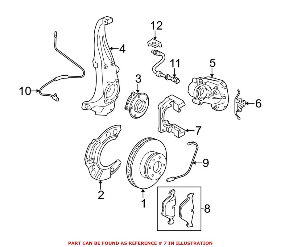 Limited Offer Genuine BMW 34116792691 - Disc Brake Caliper Bracket (Front)