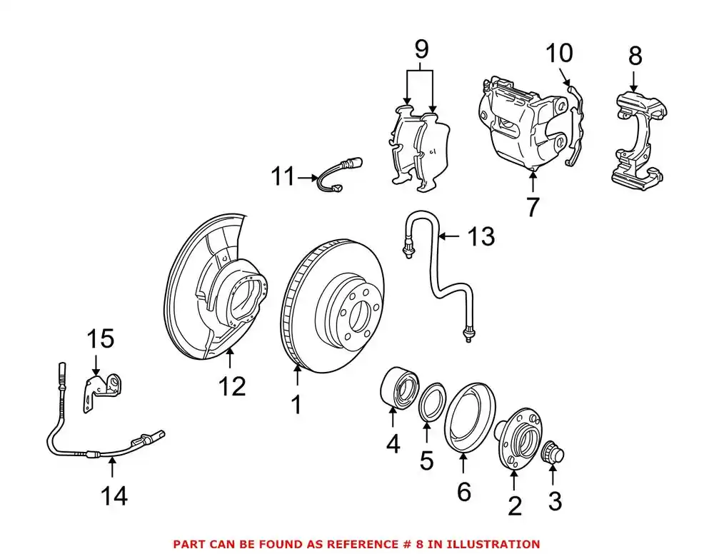 Order Now Genuine BMW 34116757057 - Disc Brake Caliper Bracket (Front)