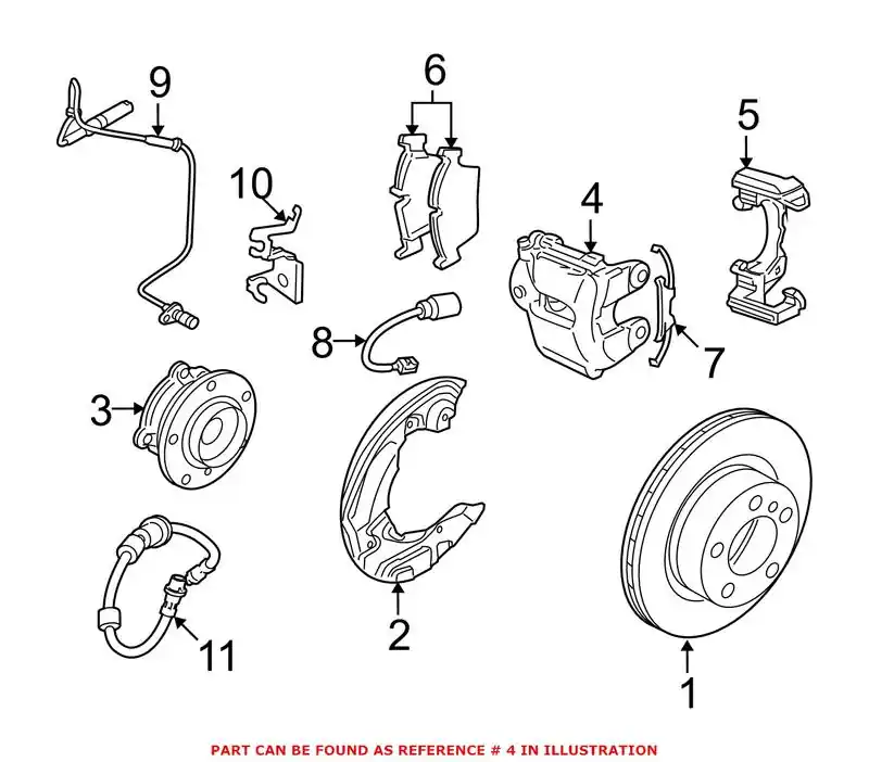 While Supplies Last Genuine BMW 34116769091 - Disc Brake Caliper (Front Left)
