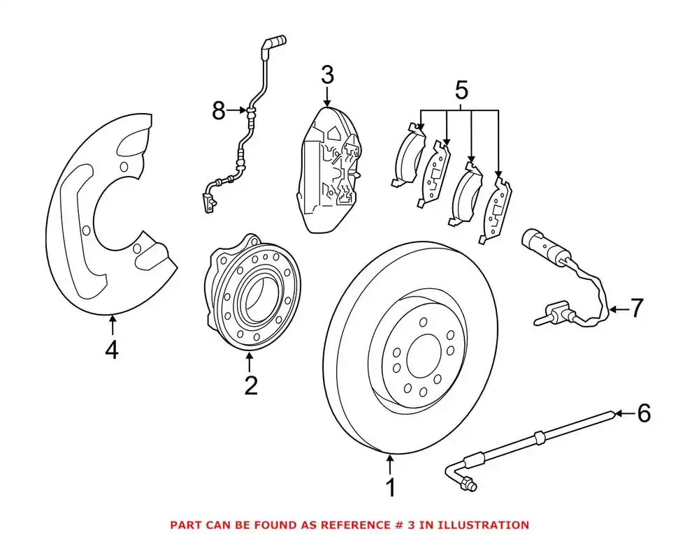 Genuine Mercedes-Benz 0004210000 - Disc Brake Caliper (Front Left) Popular