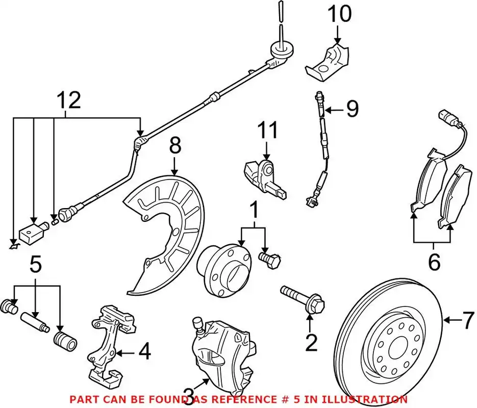 Genuine VW/Audi 8V0698647 - Disc Brake Caliper Pin Seal Secure Checkout