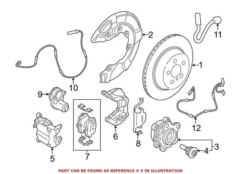 Free Returns Genuine BMW 34216870571 - Disc Brake Caliper (Rear Left)