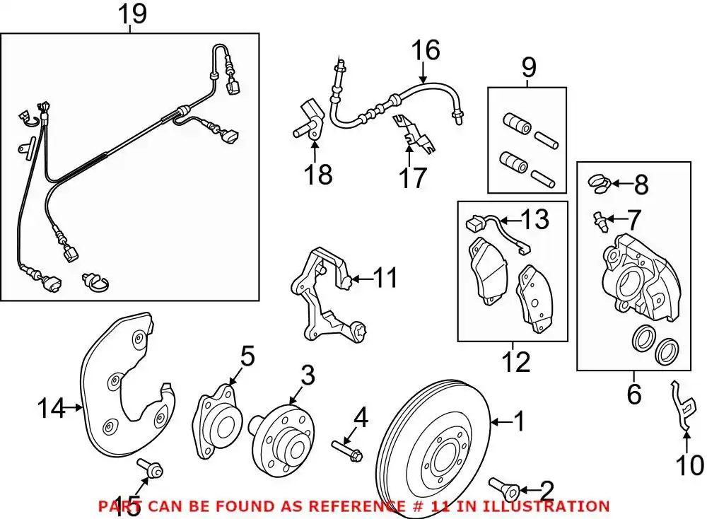 Instant Buy Genuine VW/Audi 4G0615125 - Disc Brake Caliper Bracket (Front)