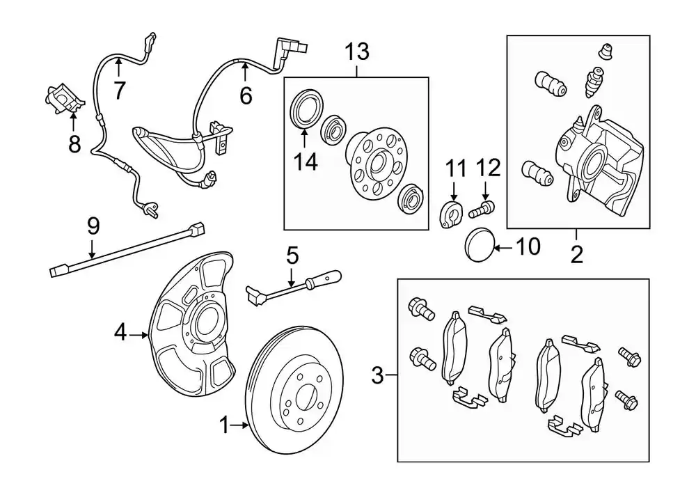 Money Back Guarantee Genuine Mercedes-Benz 2184212098 - Disc Brake Caliper (Front Left)