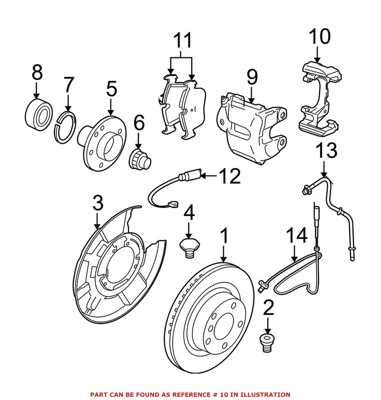 Handmade Genuine BMW 34216768696 - Disc Brake Caliper Bracket (Rear)