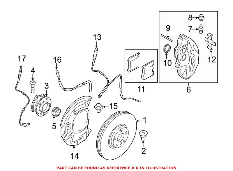 Money Back Guarantee Genuine BMW 34117852967 - Disc Brake Caliper (Front Left)