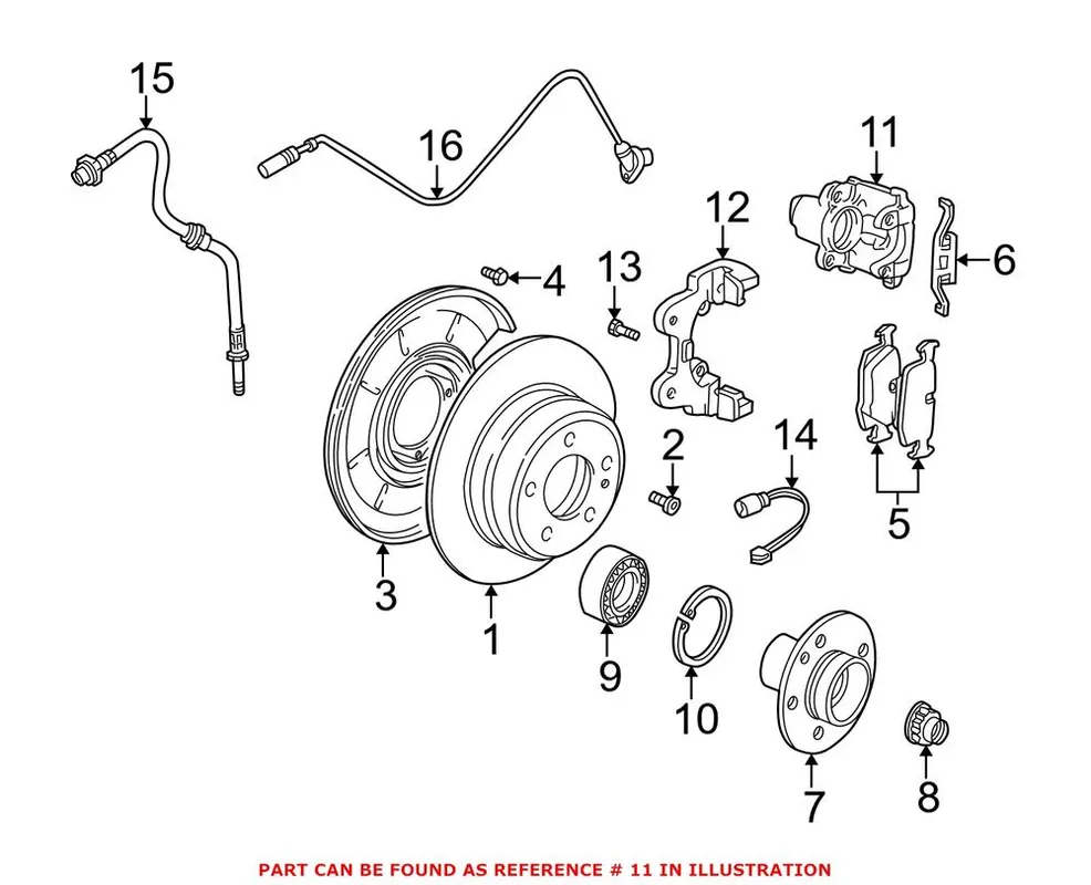 Genuine BMW 34216765884 - Disc Brake Caliper (Rear Right) Popular