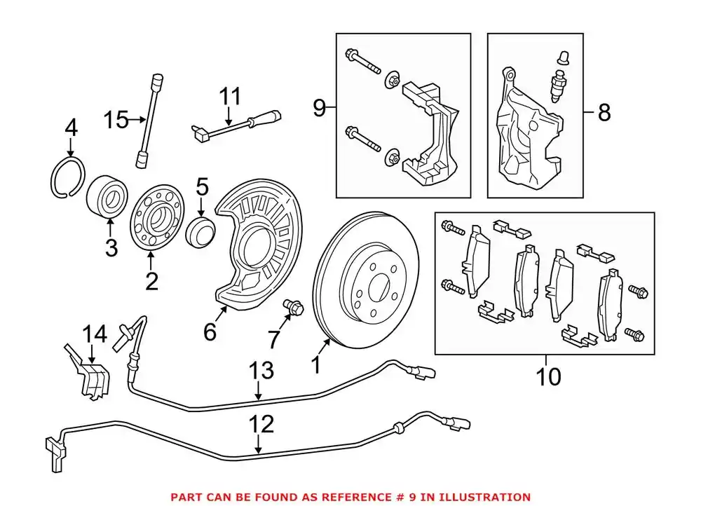 Luxury Genuine Mercedes-Benz 0004215606 - Disc Brake Caliper Bracket (Front)