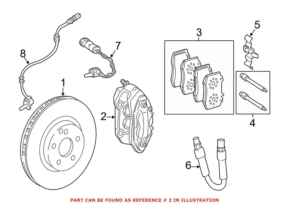 Genuine Mercedes-Benz 0044207083 - Disc Brake Caliper (Front Right) Reduced Price