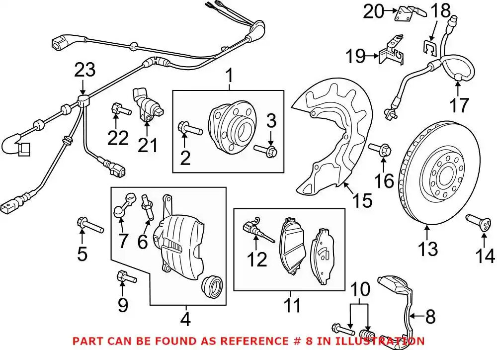 Buy Direct Genuine VW/Audi 5QM615126 - Disc Brake Caliper Bracket (Front Right)