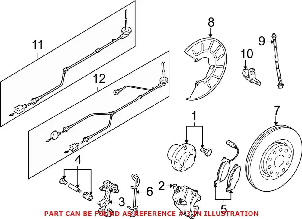 Genuine VW/Audi 1K0615125D - Disc Brake Caliper Bracket (Front) Best Choice