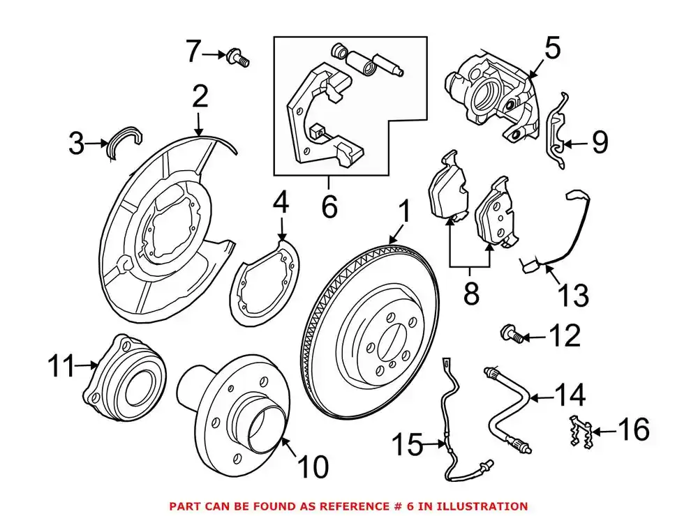 Genuine BMW 34216753681 - Disc Brake Caliper Bracket Order Now