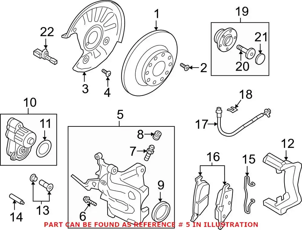 Buy Today Genuine VW/Audi 3Q0615423 - Disc Brake Caliper (Rear Left)