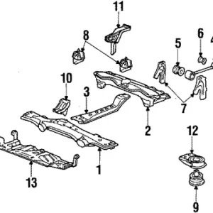 Genuine Honda 50827-SB0-030Bracket, RR. Engine Mounting Crafted