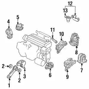 Genuine Honda 50826-SM4-000Bracket, FR. Engine Mounting Sale