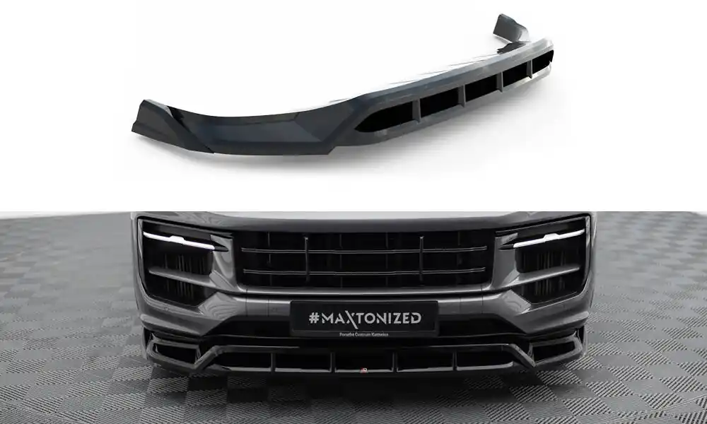 MAXTON DESIGN Front Splitter Porsche Cayenne SUV / Coupe Mk3 Facelift Limited Edition