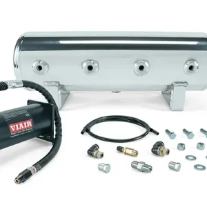 Air Lift Performance 2.5 Gal. Polished Tank w/ Viair 444c black compressor, 1/4" & 3/8" fittings & tank mounting hardware Factory Price