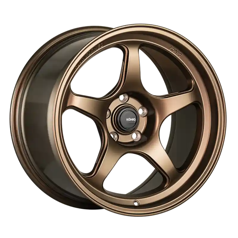 Same Day Shipping Konig Hyperspec 18x10.5B 5x114.3 ET22 Matte Bronze Wheel (Knurled Bead)