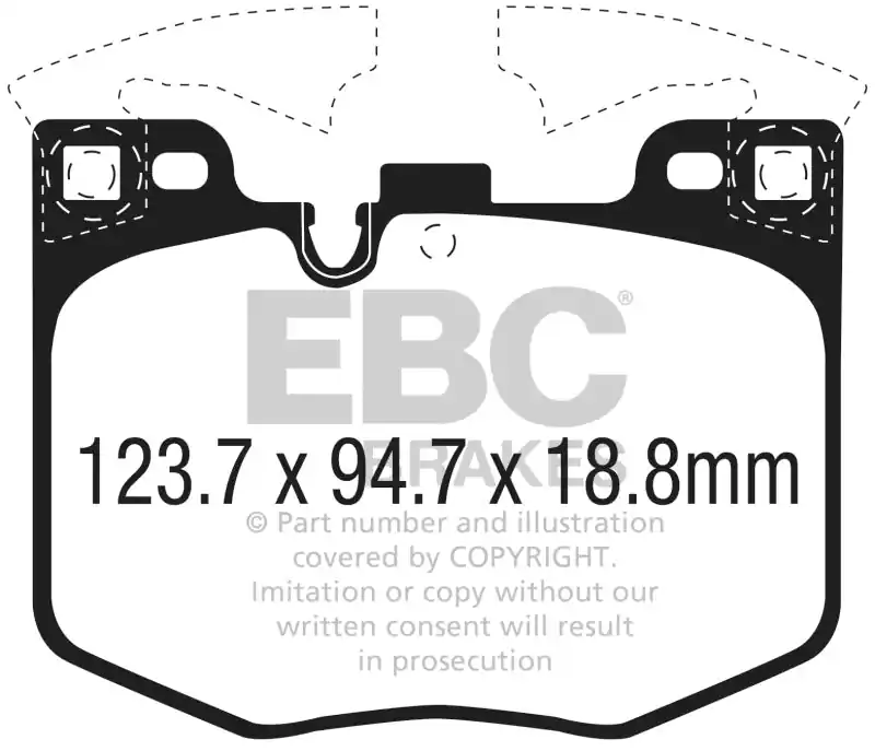 Warranty Included EBC 2017+ BMW 530 2.0L Turbo (G30) Ultimax2 Front Brake Pads