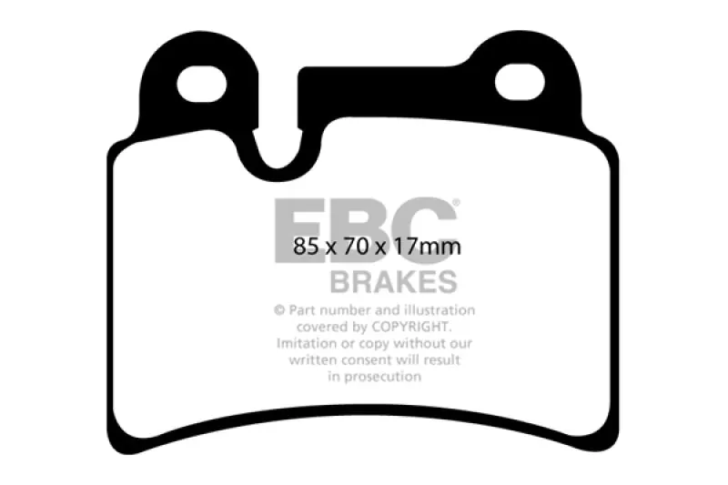 Fresh Stock EBC 06-09 Volkswagen Touareg 3.6 (2 pin holes at top of backplate) Ultimax2 Rear Brake Pads