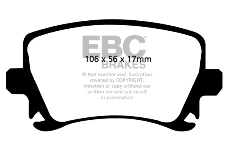 EBC 06-13 Audi A3 2.0 Turbo (Girling rear caliper) Ultimax2 Rear Brake Pads Certified