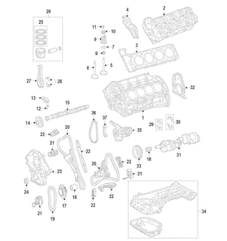 Genuine Mercedes-Benz 2780502100 - Engine Camshaft (Left) Grab Now