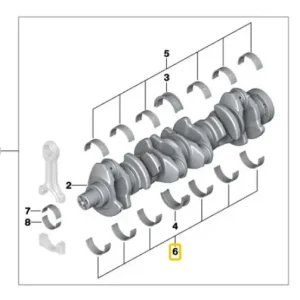 Affordable Genuine BMW 11217810418 - Engine Crankshaft Main Bearing (Lower)