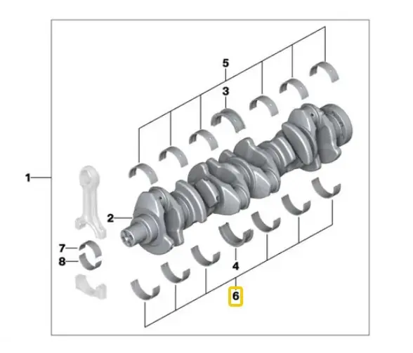 Affordable Genuine BMW 11217810418 - Engine Crankshaft Main Bearing (Lower)