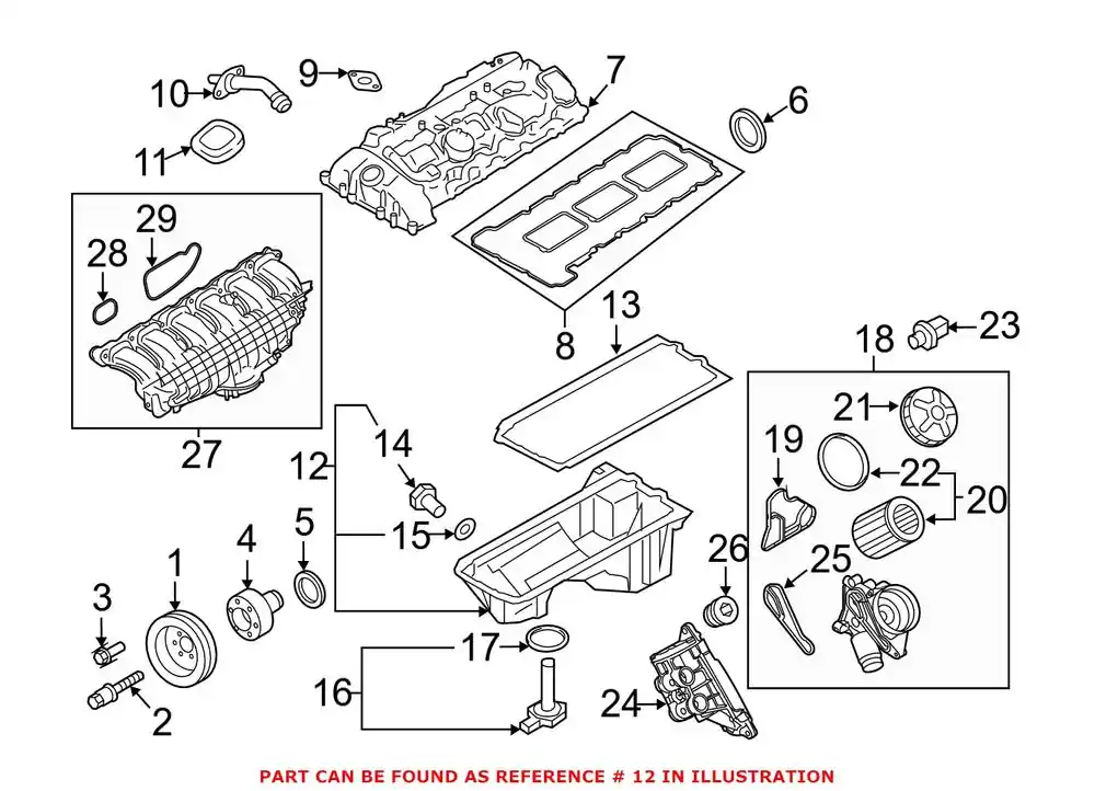 Weekend Sale Genuine BMW 11137586555 - Engine Oil Pan
