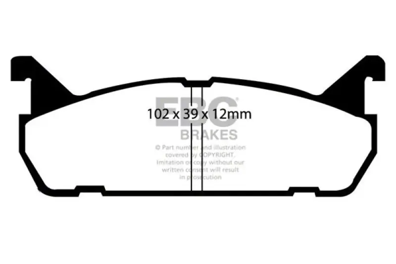 Authentic EBC Brakes Throtl Greenstuff Brake Pad Sets Rears Only - DP2828 DP2828