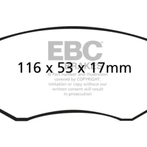 Authentic EBC Brakes Throtl Greenstuff Brake Pad Sets Fronts Only - DP61317 DP61317