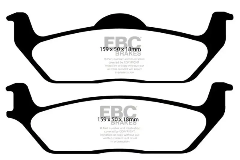 EBC Brakes Throtl Extra Duty Brake Pad Sets Rears Only - ED91697 ED91697 Best Choice