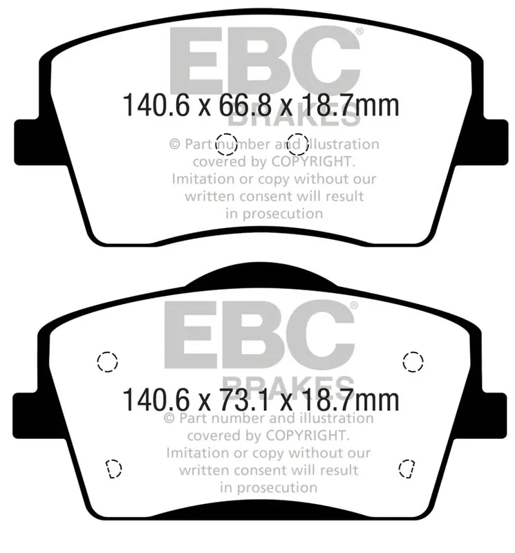 Buy Today EBC Brakes Throtl Yellowstuff Brake Pad Sets Fronts Only - DP42365R DP42365R