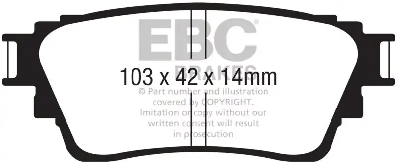 EBC Brakes Throtl Yellowstuff Brake Pad Sets Rears Only - DP42376R DP42376R Money Back Guarantee