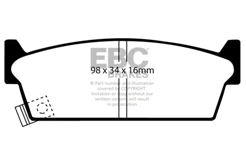 EBC Brakes Throtl Redstuff Brake Pad Sets Rears Only - DP3686/2C DP3686/2C Exclusive Offer