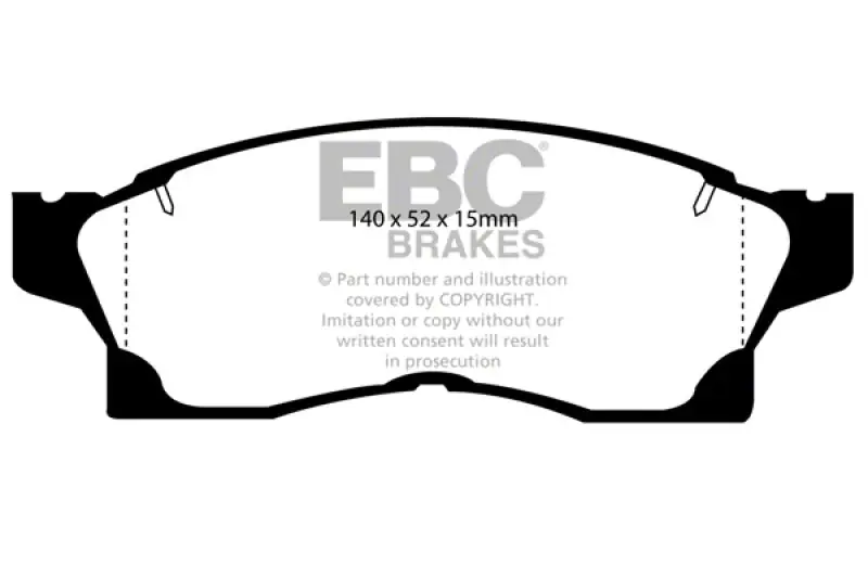 Authentic EBC Brakes Throtl Yellowstuff Brake Pad Sets Fronts Only - DP4936R DP4936R