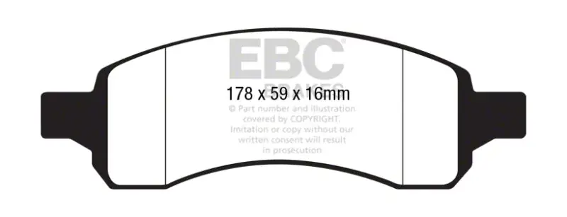 EBC Brakes Throtl Ultimax2 Brake Pad Sets Rears Only - UD11691 UD11691 Crafted