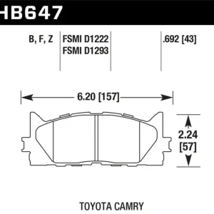 Authentic Hawk Performance Throtl 10 Lexus ES350 / 07-11 Toyota Camry SE/XLE - HB647F.692 HB647F.692