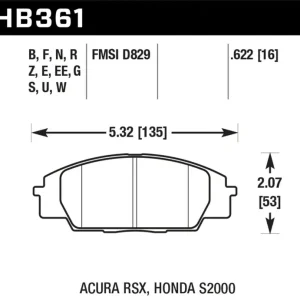 Hawk Performance Throtl 02-06 Acura RSX Type S / 06-11 Honda Civic - HB361G.622 HB361G.622 Hot Picks