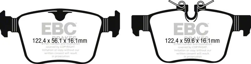 Cheap EBC Brakes Throtl Greenstuff Brake Pad Sets Rears Only - DP62246 DP62246