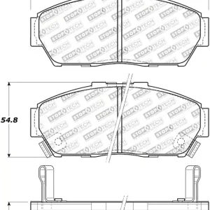 Deal StopTech Throtl Street Touring 93-95 Honda Civic Coupe Front Brake Pads - 308.06170 308.06170