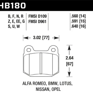 Luxury Hawk Performance Throtl 03-06 Evo / 04-09 STi / 03-07 350z Track - HB180N.560 HB180N.560