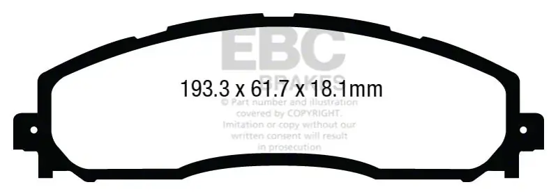 Exclusive EBC Brakes Throtl Yellowstuff Brake Pad Sets Rears Only - DP43016R DP43016R