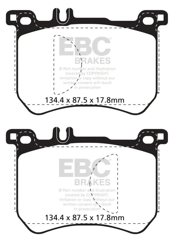 EBC Brakes Throtl Redstuff Brake Pad Sets Fronts Only - DP32179C DP32179C Next Day Delivery