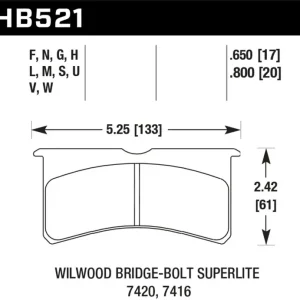 Affordable Hawk Performance Throtl Wilwood Superlite DTC-70 Race Brake Pads - HB521U.800 HB521U.800