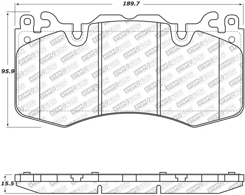 StopTech Throtl 03-14 Volvo XC90 Street Select Front Brake Pads - 305.14120 305.14120 Budget