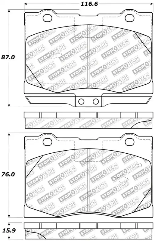 StopTech Throtl 05-12 Acura RL Street Select Front Brake Pads - 305.10910 305.10910 Viral