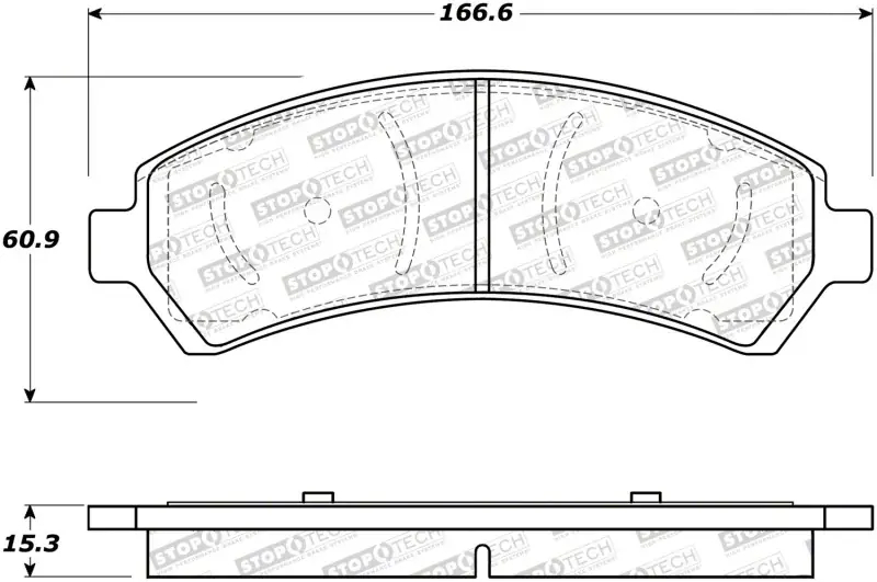 Buy Direct StopTech Throtl Street Brake Pads - 308.07260 308.07260