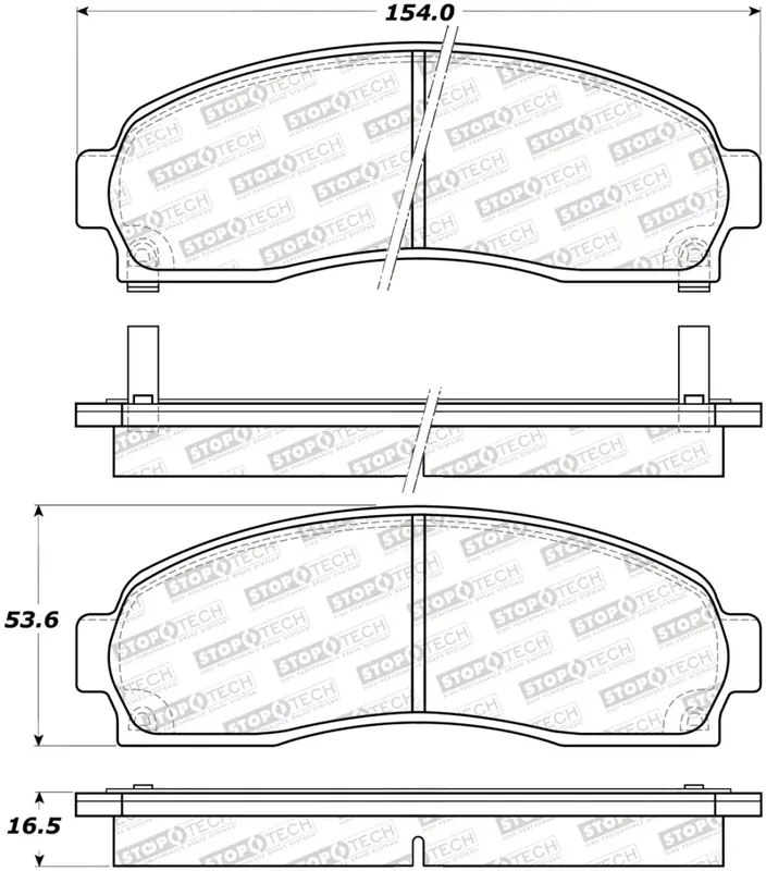 Certified StopTech Throtl Street Brake Pads - 308.08331 308.08331
