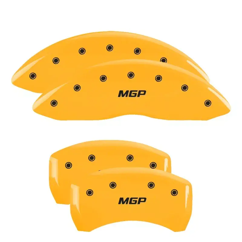 While Supplies Last MGP Throtl 4 Caliper Covers Engraved Front & Rear Yellow - 22208SYellow 22208SMGPYL